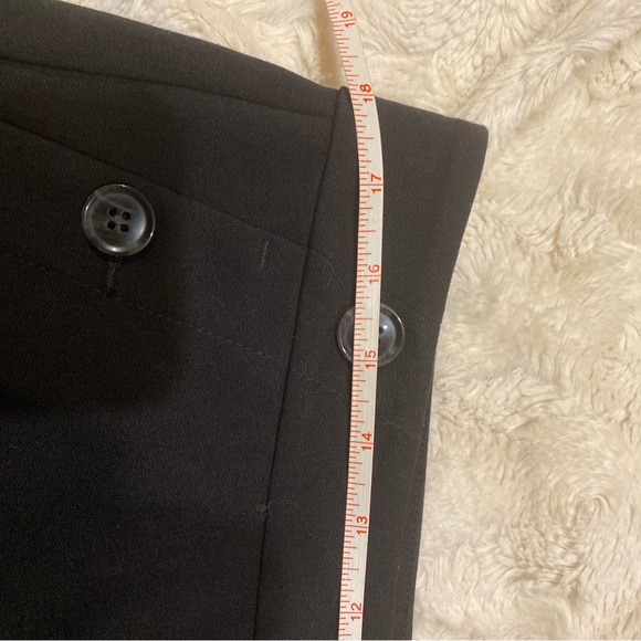 LOFT buttons packets folded hem slime black pants size 12 - Picture 6 of 10